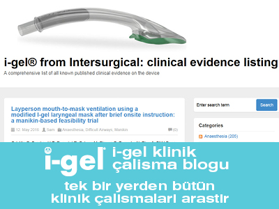 Yeni i-gel® Intersurgical klinik çalışma bloğu yayınlandı