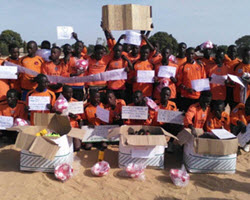 Intersurgical supporting a football kit donation to a football academy in the Gambia