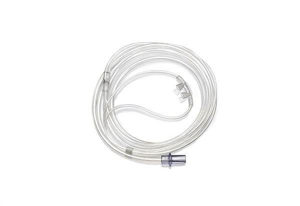 Adult, nasal cannula with curved/flared prongs and tube, 1.8m
