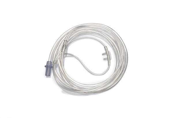 Paediatric, nasal cannula with curved prongs and tube, 2.1m