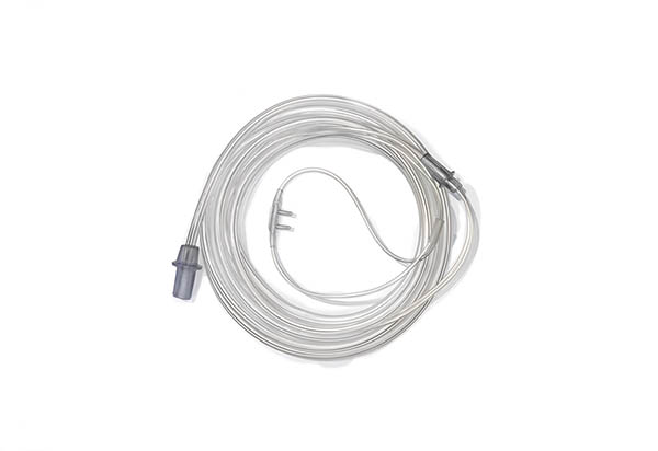 Neonatal, nasal cannula with curved prongs and tube, 2.1m