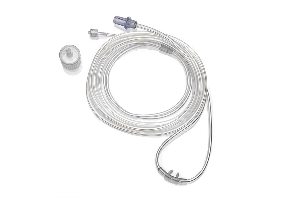 Sentri™, adult, nasal cannula with curved prongs and tube, 2.1m