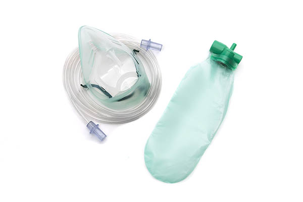 Oxygen recovery T-piece with reservoir bag and Intersurgical EcoLite, adult, medium concentration oxygen mask and tube, 2.1m