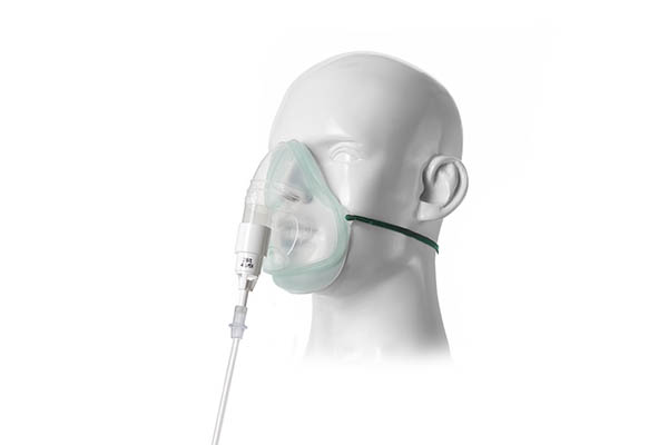 Intersurgical EcoLite™, adult, oxygen mask, with 28% venturi valve, white and tube, 1.8m 
