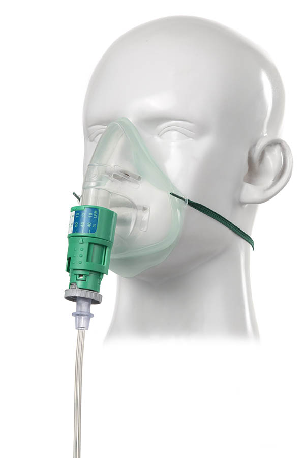Venturi oxygen outlet mask