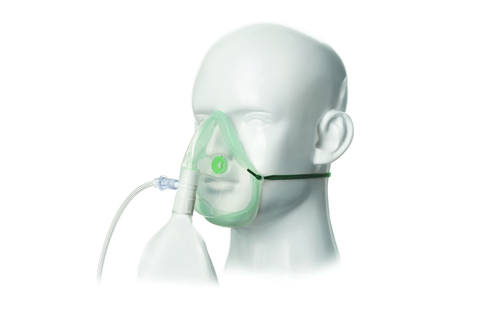 Intersurgical EcoLite™, adult, high concentration oxygen mask with tube, 2.1m