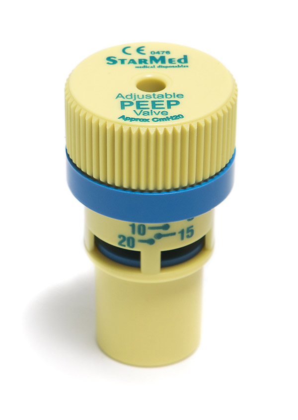 Adjustable PEEP valve 0-20cmH2O with 22M connection