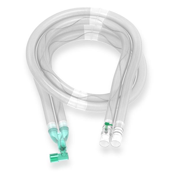 22mm Flextube breathing system with integral monitoring line, ≥2.4m