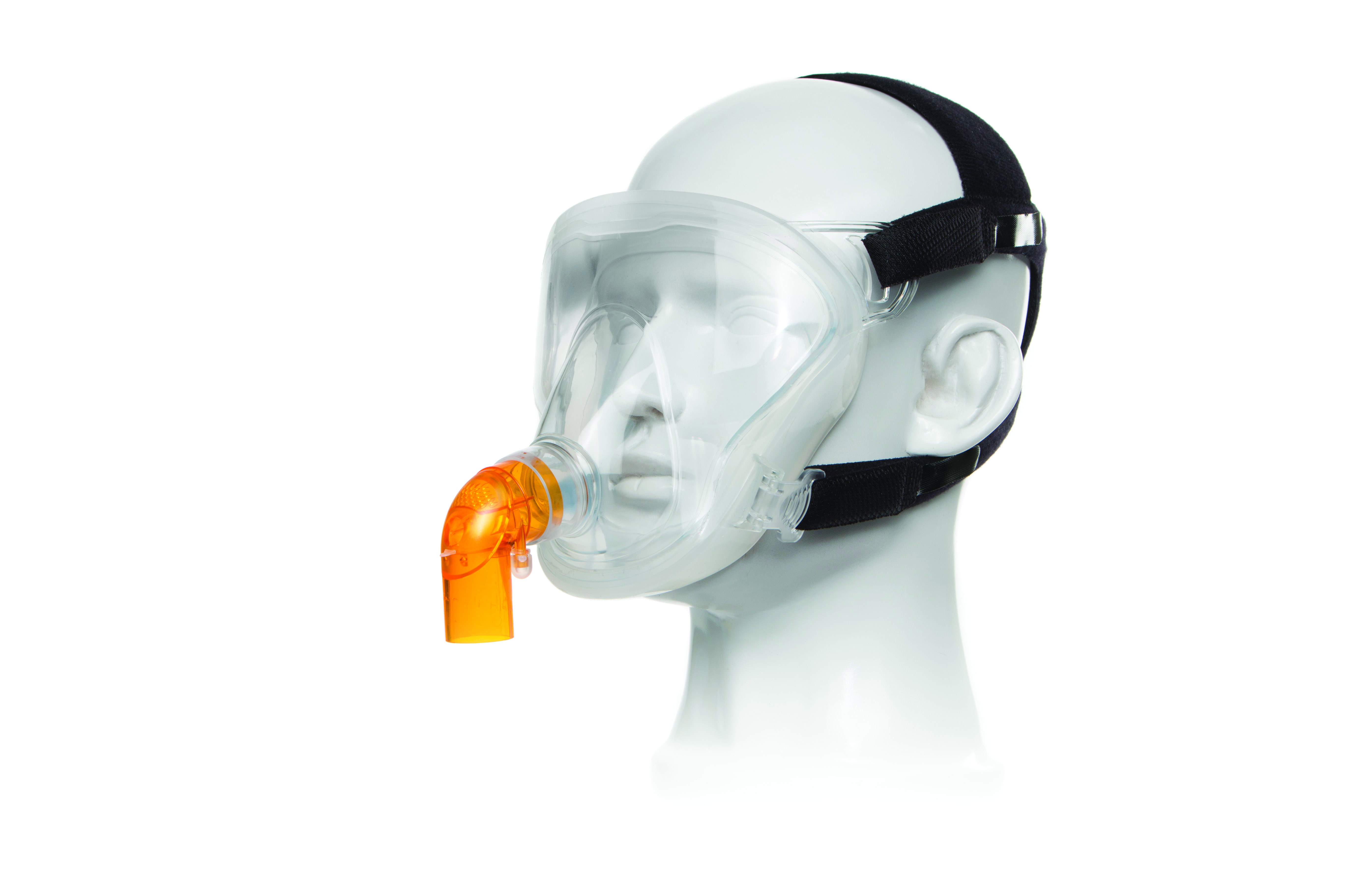 FitMax™ CPAP total face mask with vented anti-asphyxia elbow, head strap, extra large