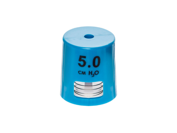 O2-CPAP™ fixed value PEEP valve, 5.0 cmH2O, blue