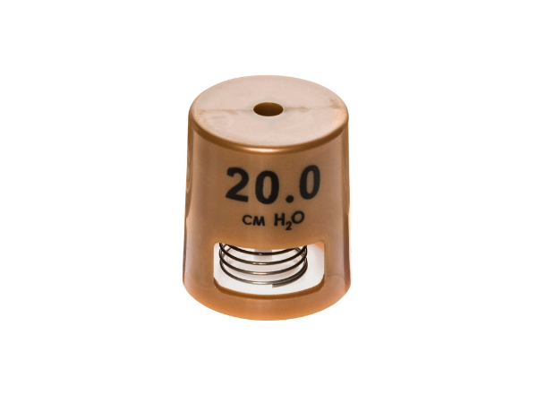 O2-CPAP™ fixed value PEEP valve, 20.0 cmH2O, gold