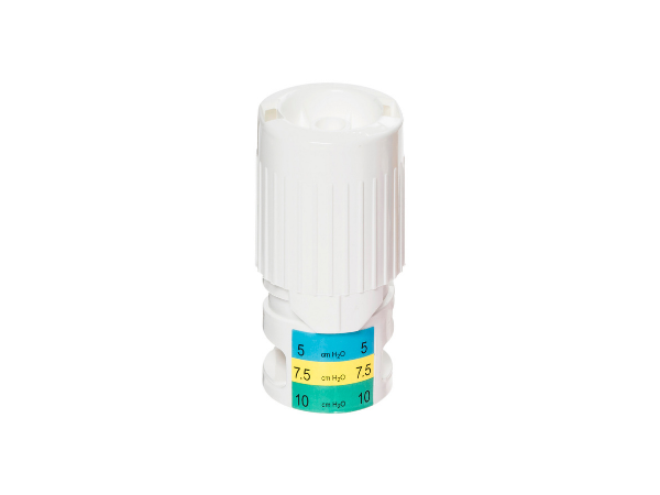 3-SET™ adjustable PEEP valve (5/7.5/10 cmH2O), white