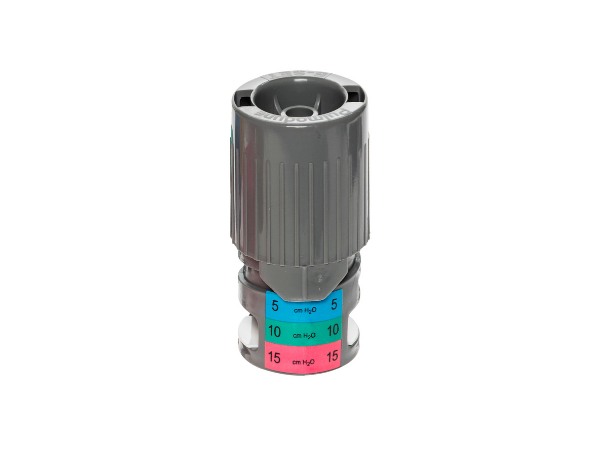 5-SET™ adjustable PEEP valve (5/7.5/10/12.5/15 cmH2O), grey