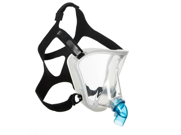 BiTrac MaxShield Select™ total face mask with interchangeable standard non-vented elbow, small adult