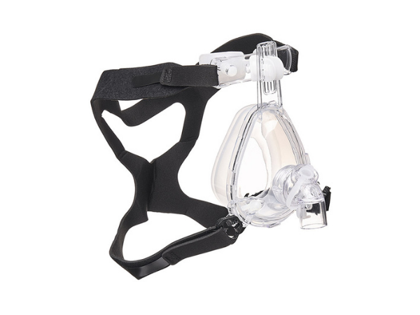 BiTrac Select™ NIV full face mask with interchangeable non-vented elbow with anti-asphyxiation valve and nebuliser port, large adult