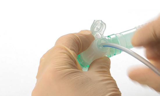 Suctioning and monitoring ports on Intersurgical patient connections