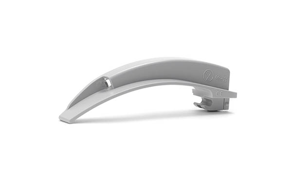 Plastic laryngoscope blade, fibre optic, Macintosh, size 3