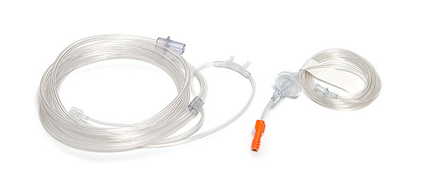 Sentri™, adult, nasal cannula with curved prongs, CO2 monitoring line for Microstream® capnography, filter and tube, 2.1m