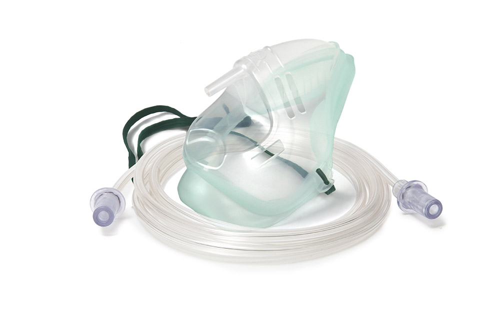 Intersurgical EcoLite™, adult, medium concentration oxygen mask with tube, 2.1m 