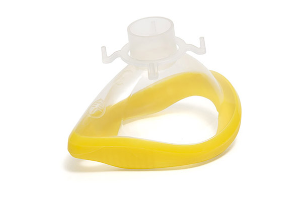 ClearLite™, anaesthetic face mask, size 3, small adult, yellow seal, 22F
