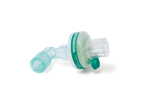 Clear-Therm™ Mini HMEF with luer port and fixed elbow