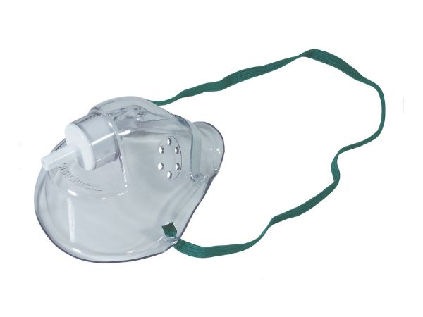 Paediatric, medium concentration oxygen mask with nose clip