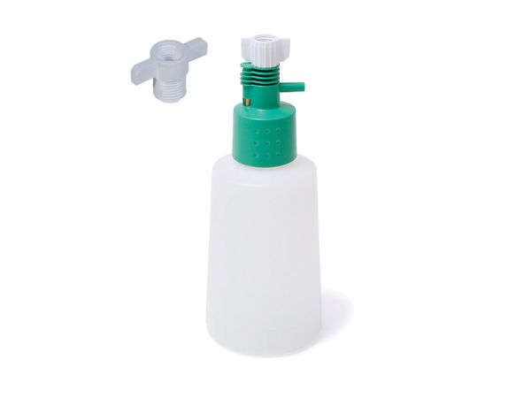 AquaFlow™, oxygen bubble humidifier with bottle and M12 adaptor, 500ml