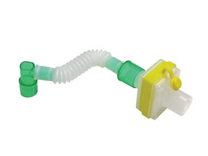 Hydro-Guard™ Mini breathing filter with SuperSet™ catheter mount and fixed elbow 