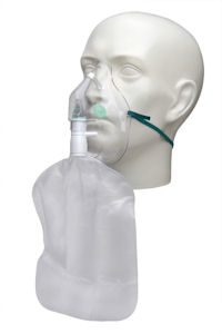 Adult, high concentration oxygen mask