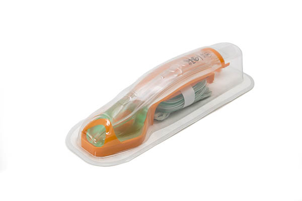i-gel®O2 Resus Pack, large adult  – includes a size 5 i-gel O2 with orange hook ring, sachet of lubricant, airway support strap and a 12FG suction tube, 90+kg
