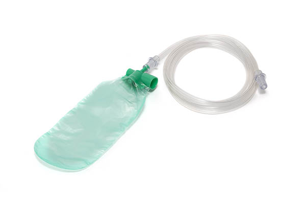 Oxygen recovery T-piece with reservoir bag and tube, 2.1m